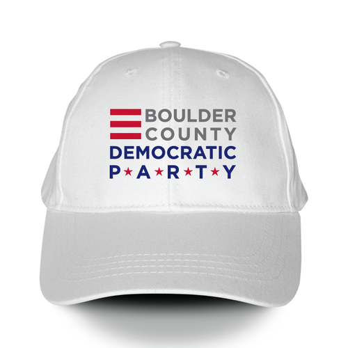 Boulder County Democratic Party (White Baseball Cap)