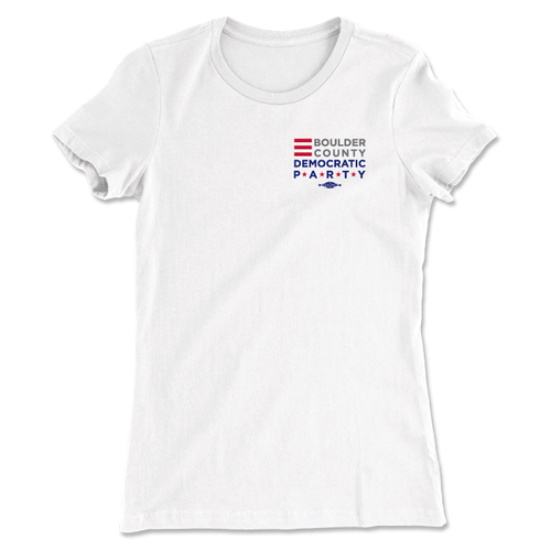 Boulder County - Small Logo (Women's White Tee)