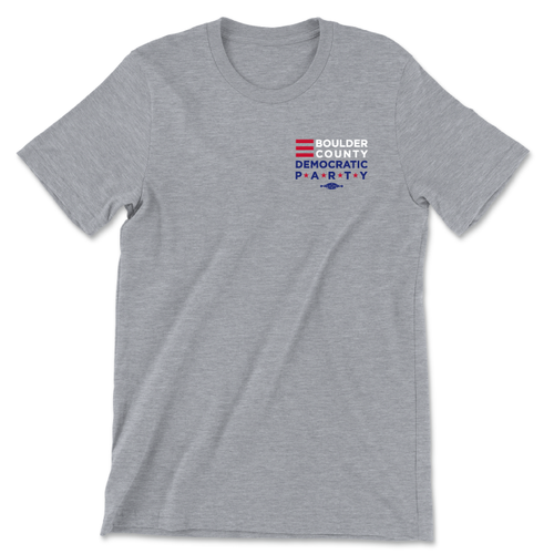 Boulder County - Small Logo (Unisex Heather Gray Tee)