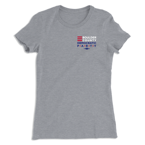 Boulder County - Small Logo (Women's Heather Gray Tee)