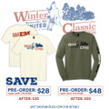Short sleeve and long sleeve 2026 Winter Classic tees displayed together