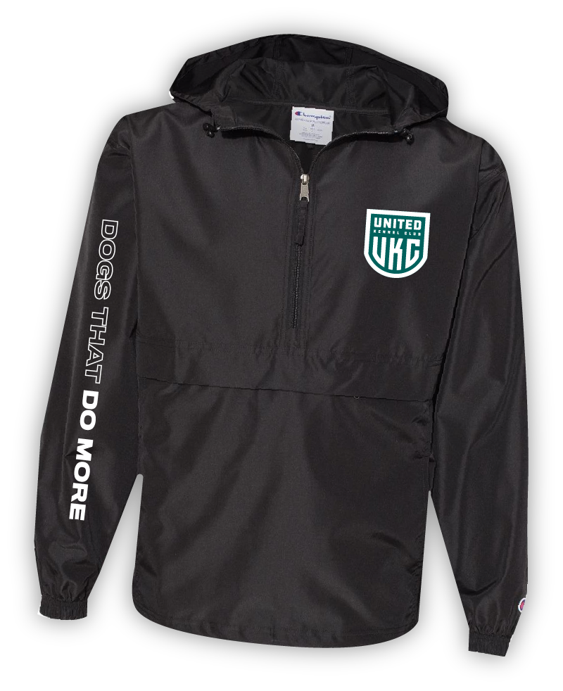 Champion® Black Packable Jacket with UKC Logo – Windbreaker with