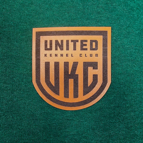 UKC Emerald Green Quarter Zip Sweatshirt – Faux Leather Logo Patch Pullover UKC Emerald Green Quarter Zip Sweatshirt – Faux Leather Logo Patch Pullover