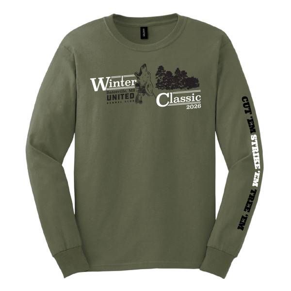 2026 UKC Winter Classic military green long sleeve with black and white log