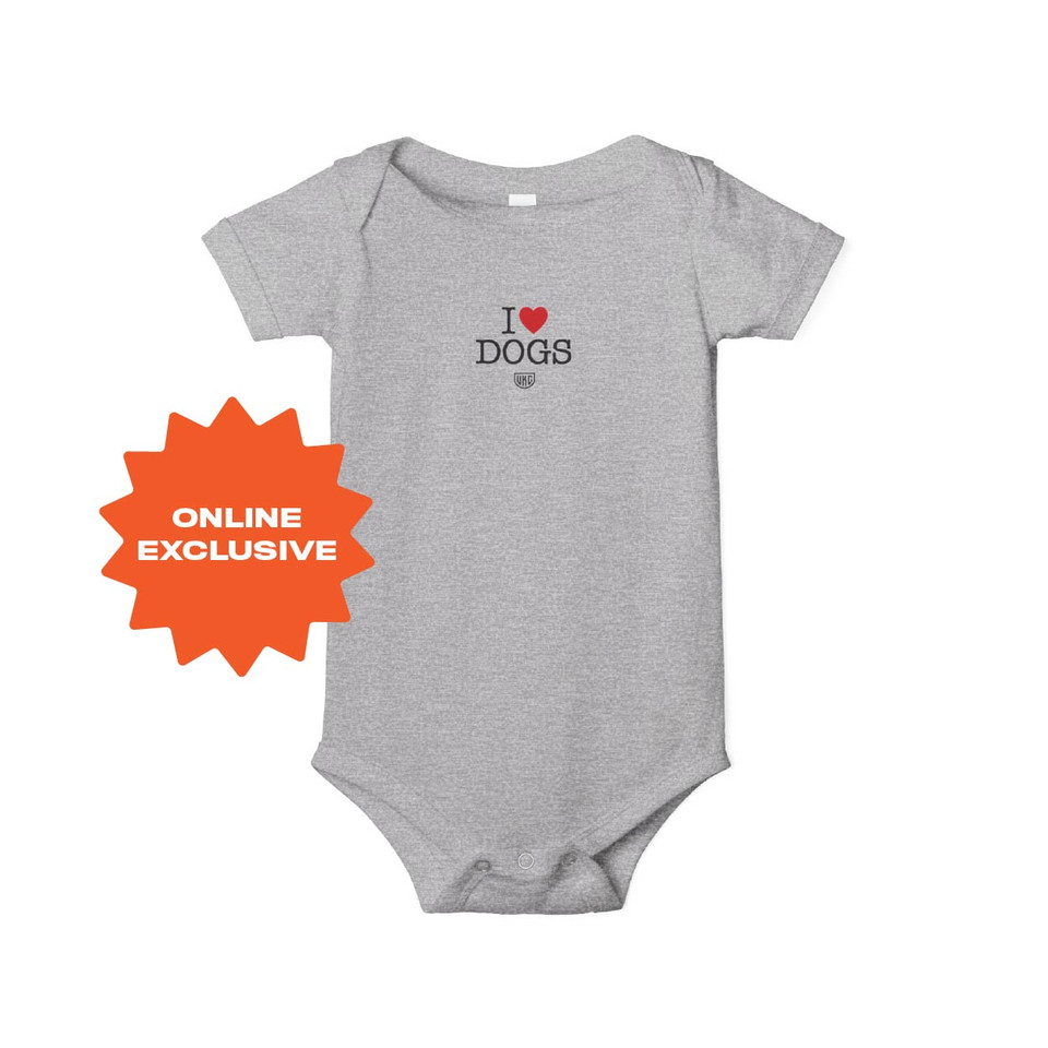 "I Love Dogs" Infant Jersey One Piece