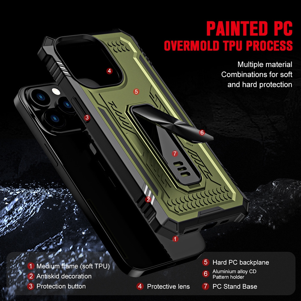 iPhone 13 Pro Invisible Holder Phone Case - Red