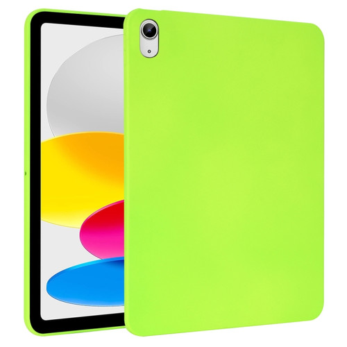 iPad 10th Gen 10.9 2022 Oil Spray Skin-friendly TPU Tablet Case - Fluorescent Green