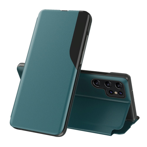 Samsung Galaxy S24 Ultra 5G Attraction Flip Holder Leather Phone Case - Indigo