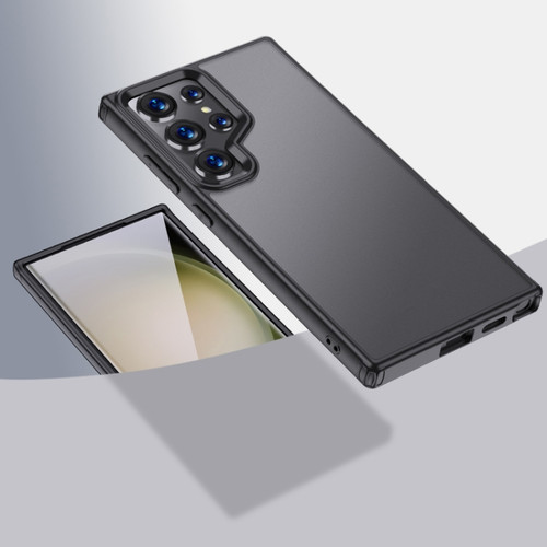 Samsung Galaxy S24 Ultra 5G Armor Clear TPU Hybrid PC Phone Case - Matte Black