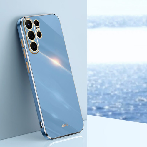Samsung Galaxy S24 Ultra 5G XINLI Straight Edge 6D Electroplate TPU Phone Case - Celestial Blue