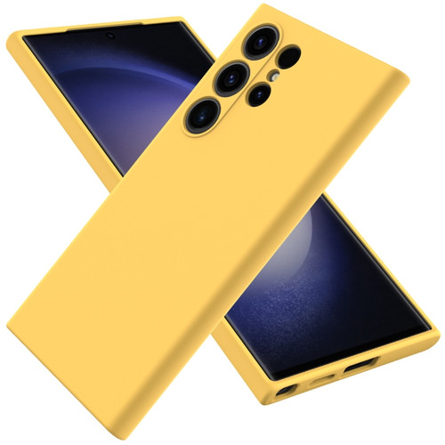 Samsung Galaxy S24 Ultra 5G Color Liquid Silicone Phone Case - Yellow
