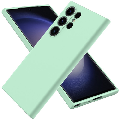 Samsung Galaxy S24 Ultra 5G Color Liquid Silicone Phone Case - Green