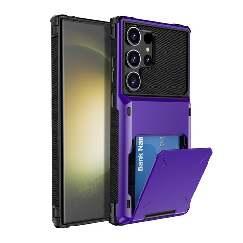Samsung Galaxy S24 Ultra 5G Scratch-Resistant Shockproof Heavy Duty Rugged Armor Phone Case - Purple