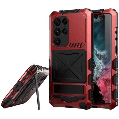 Samsung Galaxy S24 Ultra 5G R-JUST Life Waterproof Dustproof Shockproof Phone Case - Red