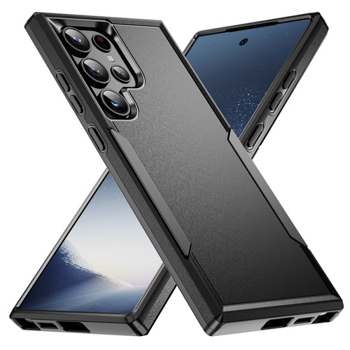 Samsung Galaxy S24 Ultra 5G Pioneer Armor Heavy Duty PC + TPU Phone Case - Black