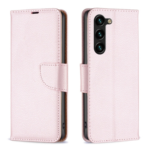 Samsung Galaxy S24+ 5G Litchi Texture Pure Color Flip Leather Phone Case - Rose Gold
