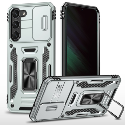 Samsung Galaxy S24+ 5G Armor PC + TPU Camera Shield Phone Case - Grey