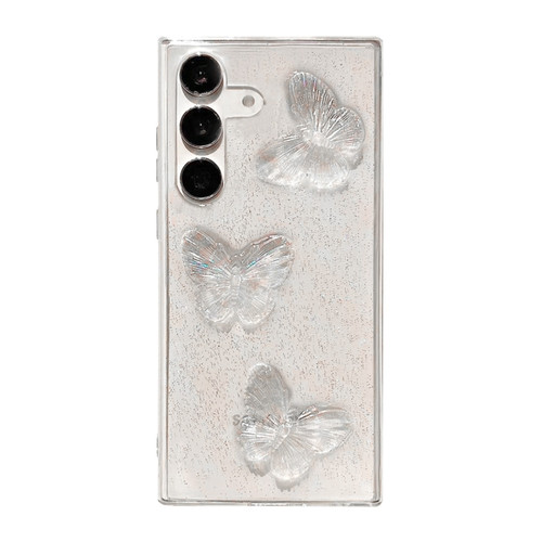 Samsung Galaxy S24+ 5G Clear Crystal Butterflies TPU Phone Case - Transparent