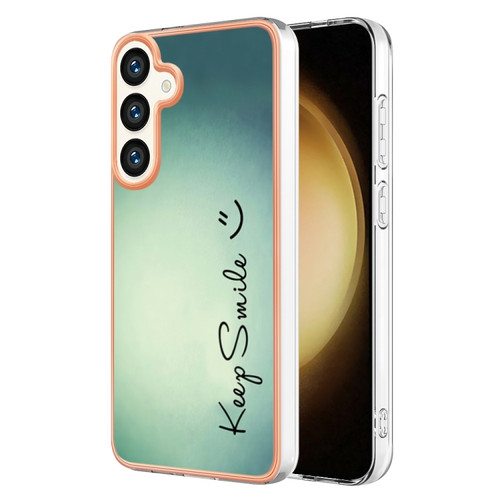 Samsung Galaxy S24+ 5G Electroplating Marble Dual-side IMD Phone Case - Smile