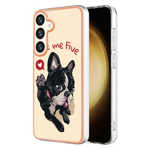 Samsung Galaxy S24+ 5G Electroplating Marble Dual-side IMD Phone Case - Lucky Dog