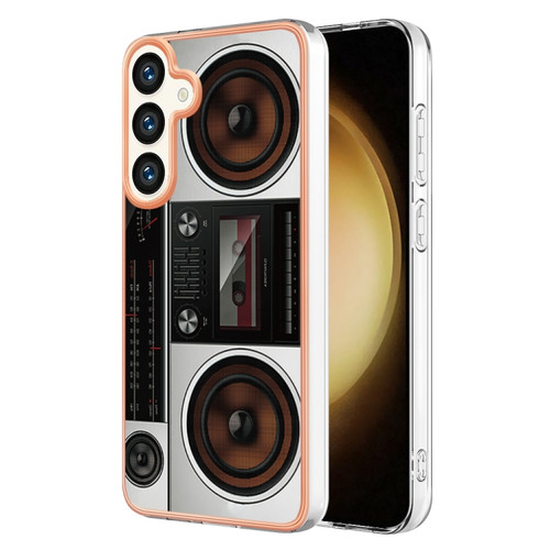 Samsung Galaxy S24+ 5G Electroplating Marble Dual-side IMD Phone Case - Retro Radio