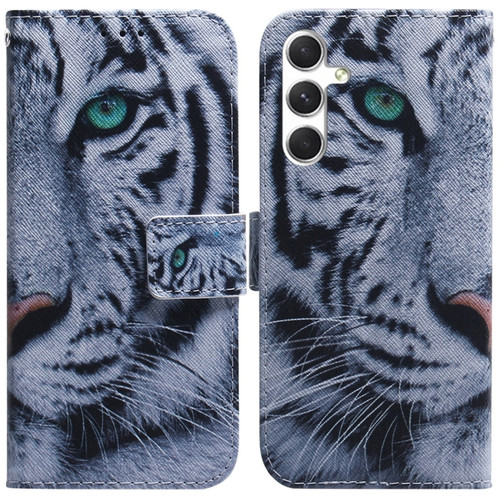 Samsung Galaxy S24+ 5G Coloured Drawing Flip Leather Phone Case - Tiger