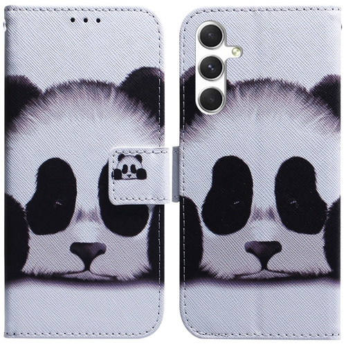 Samsung Galaxy S24+ 5G Coloured Drawing Flip Leather Phone Case - Panda