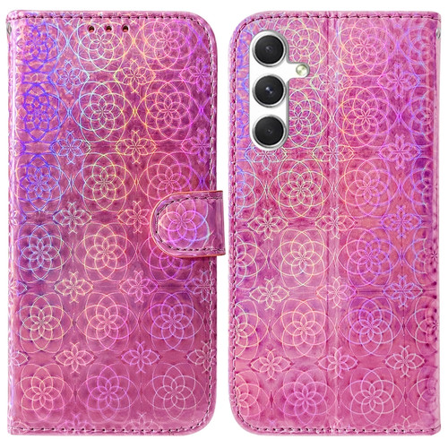 Samsung Galaxy S24+ 5G Colorful Magnetic Buckle Leather Phone Case - Pink