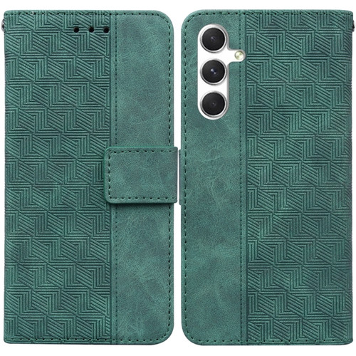 Samsung Galaxy S24+ 5G Geometric Embossed Leather Phone Case - Green
