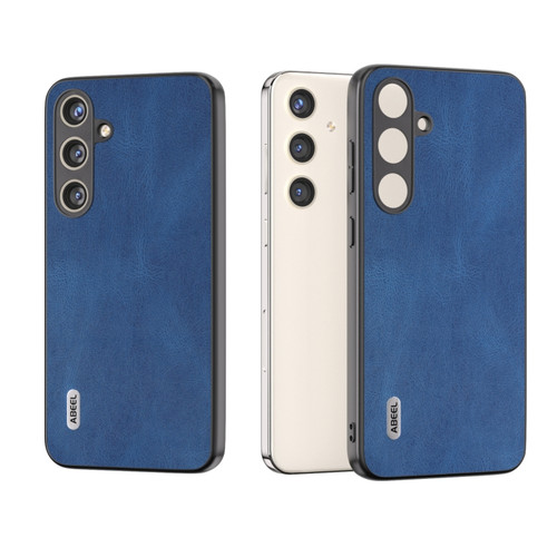 Samsung Galaxy S24+ 5G ABEEL Retro Texture PU Phone Case - Blue