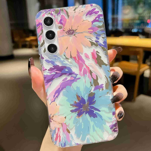 Samsung Galaxy S24+ 5G Electroplated Symphony Phone Case - Watercolor Flower