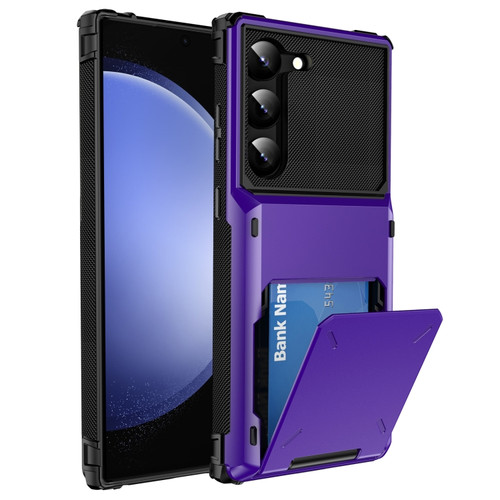 Samsung Galaxy S24+ 5G Scratch-Resistant Shockproof Heavy Duty Rugged Armor Phone Case - Purple
