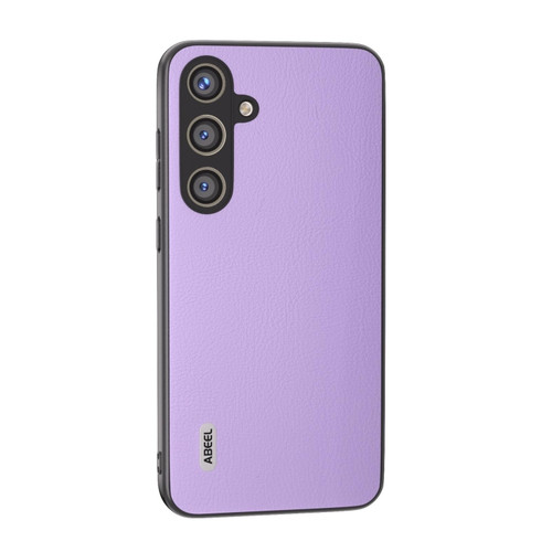 Samsung Galaxy S24+ 5G ABEEL Ecological Leather Shockproof PU Phone Case - Purple