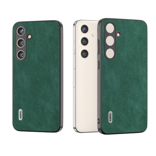 Samsung Galaxy S24+ 5G ABEEL Elegant Series PU Leather Black Edge Phone Case - Green