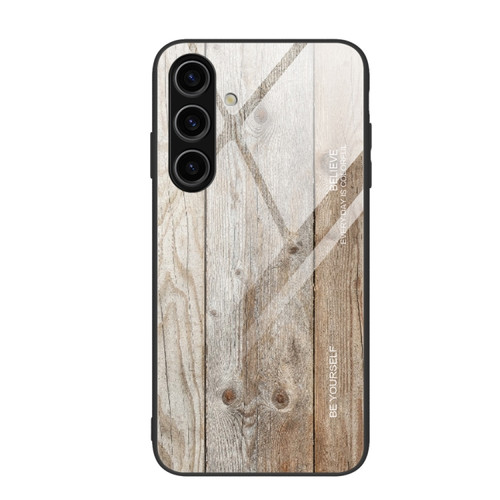 Samsung Galaxy S24+ 5G Wood Grain Glass Phone Case - Grey