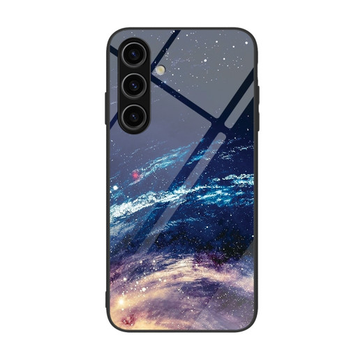 Samsung Galaxy S24+ 5G Colorful Painted Glass Phone Case - Starry Sky