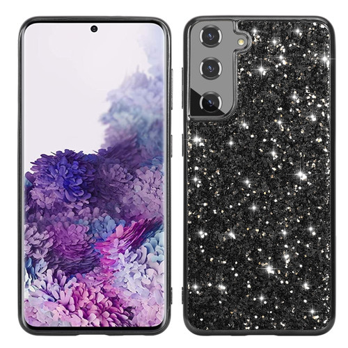 Samsung Galaxy S24+ 5G Glitter Powder TPU Phone Case - Black