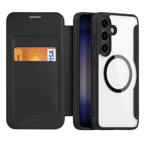 Samsung Galaxy S24+ 5G DUX DUCIS Skin X Pro Series Magsafe PC + TPU Phone Leather Case - Black