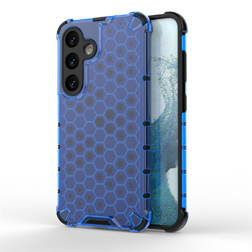 Samsung Galaxy S24 5G Shockproof Honeycomb Phone Case - Blue
