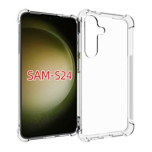 Samsung Galaxy S24 5G Shockproof Non-slip Thickening TPU Phone Case - Transparent