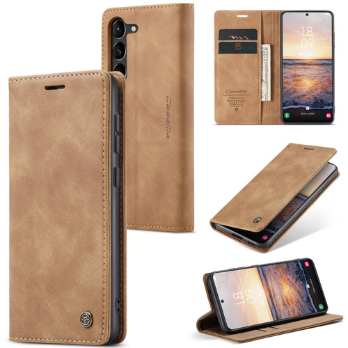 Samsung Galaxy S24 CaseMe 013 Multifunctional Horizontal Flip Leather Phone Case - Brown