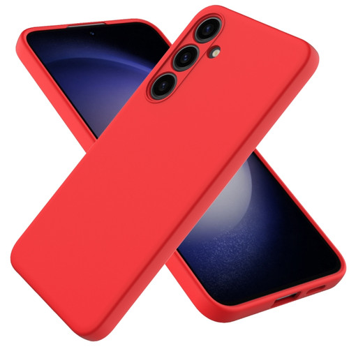 Samsung Galaxy S24 5G Color Liquid Silicone Phone Case - Red
