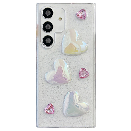 Samsung Galaxy S24 5G Love Epoxy TPU Protective Case - Pink