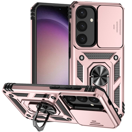 Samsung Galaxy S24 5G Sliding Camshield Holder Phone Case - Rose Gold