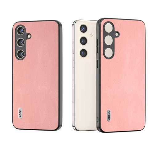 Samsung Galaxy S24 5G ABEEL Retro Texture PU Phone Case - Pink