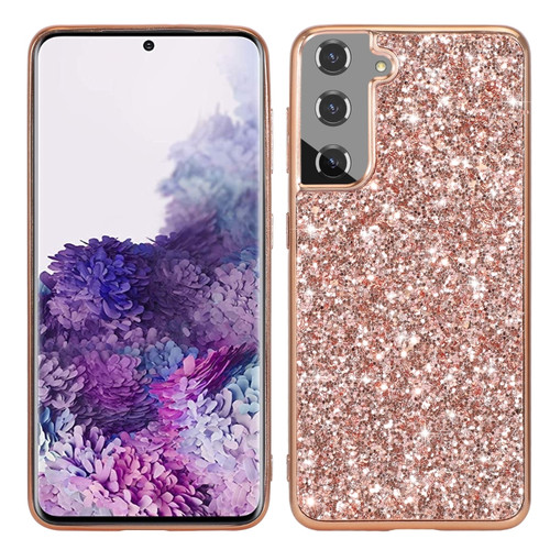 Samsung Galaxy S24 5G Glitter Powder TPU Phone Case - Rose Gold