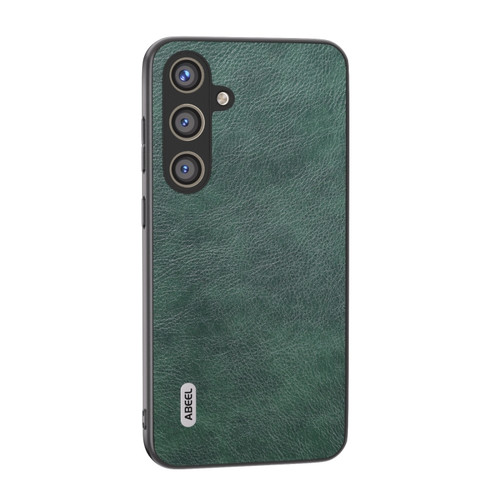 Samsung Galaxy S24 5G ABEEL Dual Color Lichi Texture PU Phone Case - Green