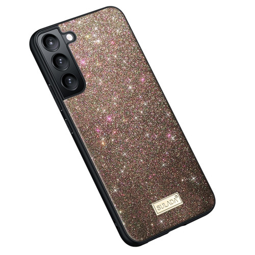 Samsung Galaxy S24 5G SULADA Glittery TPU + Handmade Leather Phone Case - Colorful