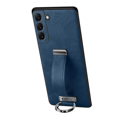Samsung Galaxy S24 5G SULADA PC + Leather Texture Skin Feel Shockproof Phone Case - Blue