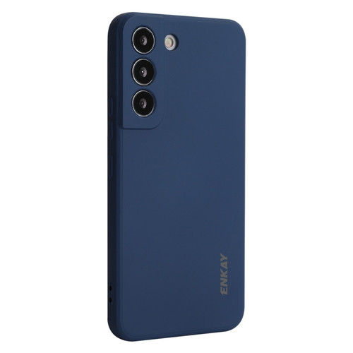 Samsung Galaxy S24 5G ENKAY Liquid Silicone Soft Shockproof Phone Case - Dark Blue